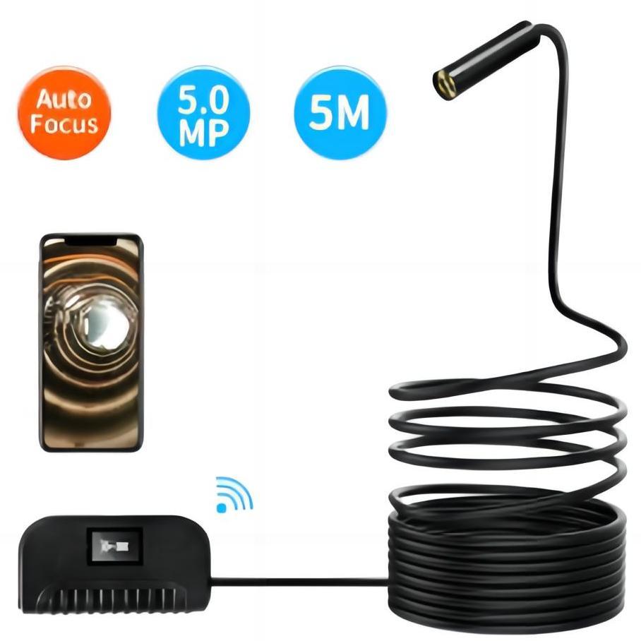 Inskam109A Endoscope 8mm Camera 5MP HD Wireless Borescope Inspection Camera iPhone