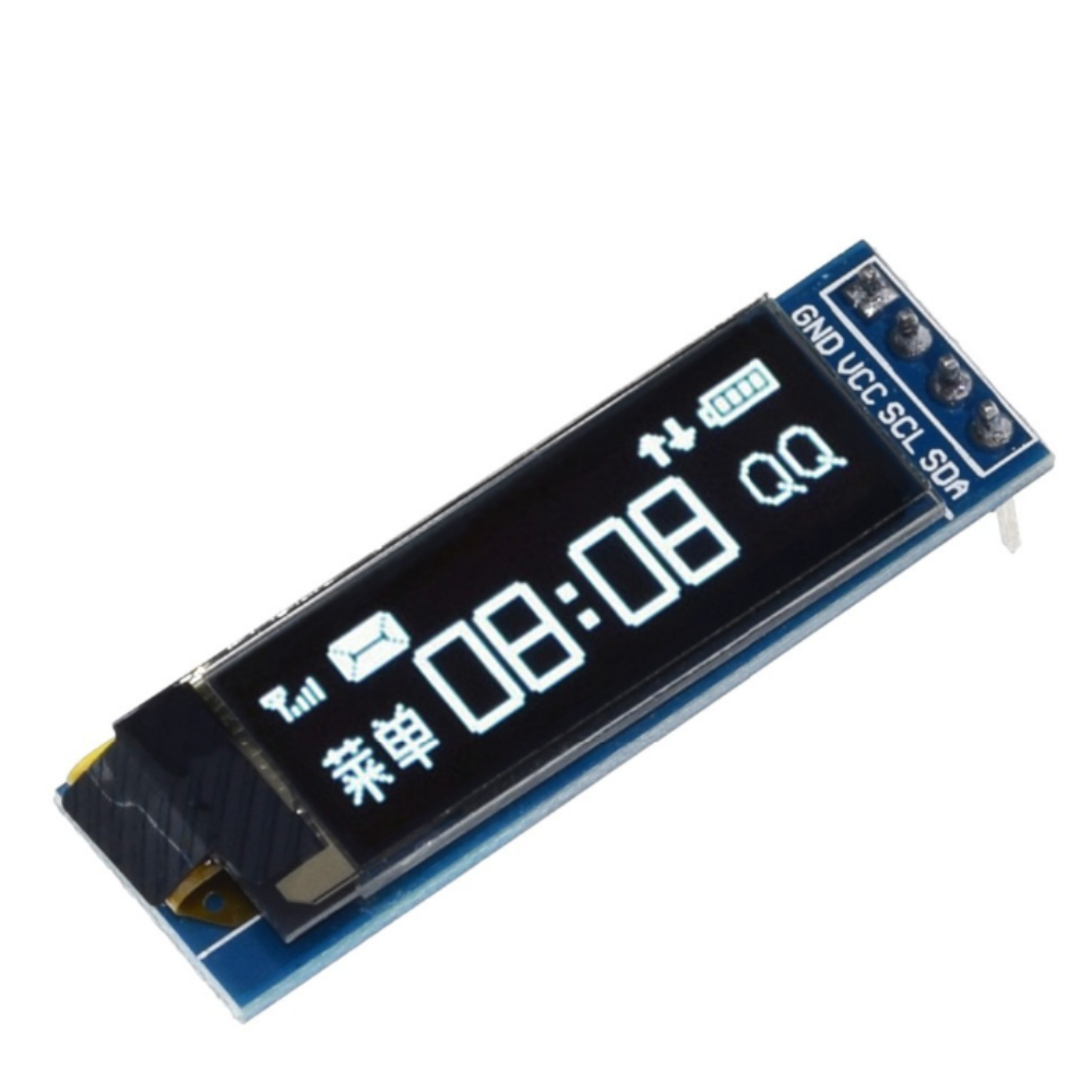 شاشة OLED 0.91 بوصة I2C 4 Pin SSD1306 بدون لحام