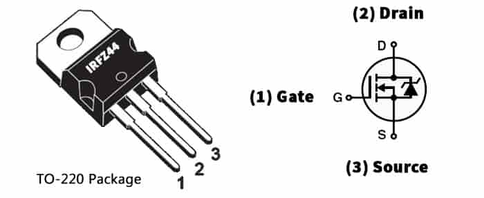 ترانزستور MOSFET IRFZ44N باور 55V 49A
