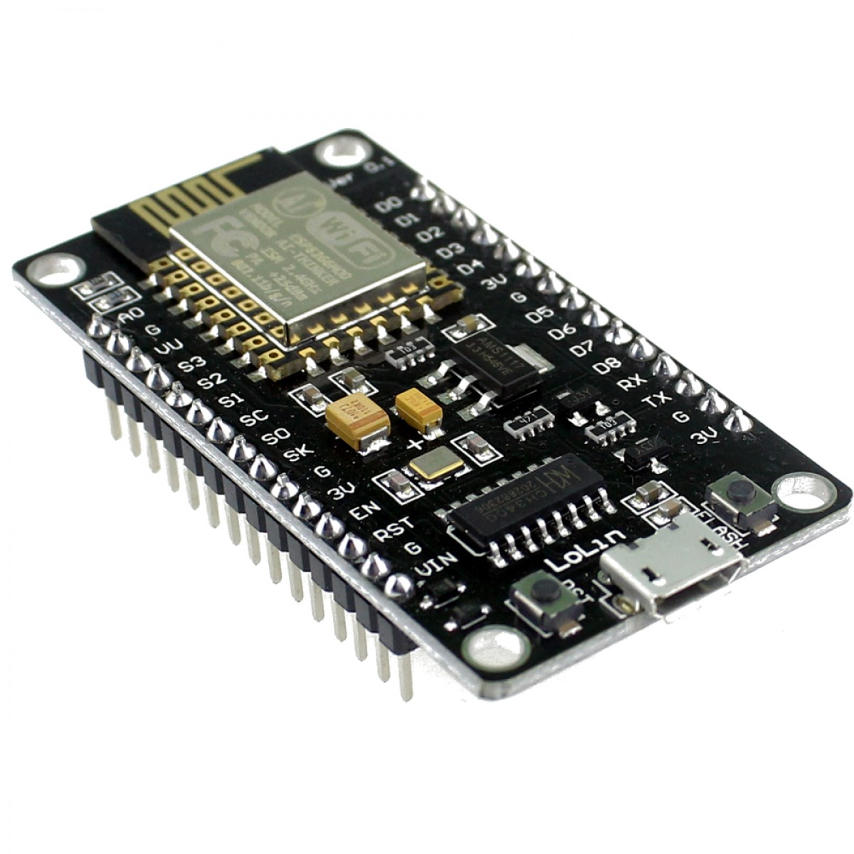 NodeMCU ESP8266 WiFi Development Board (CH340 USB Driver)