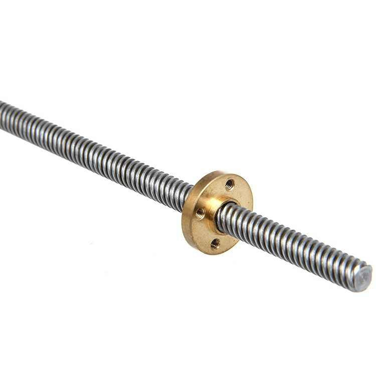 برغي ليد سكرو ستانلس 8mm x 1000mm خطوة 2mm مع صامولة