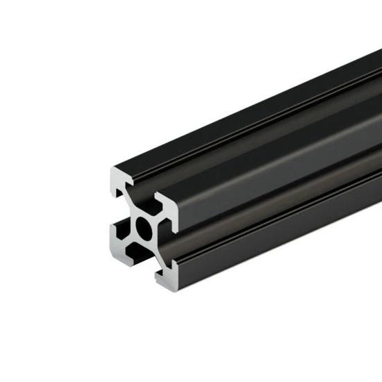 بروفايل ألومنيوم V-Slot 20x20 مم طول 1 متر أسود أنودايز 6063