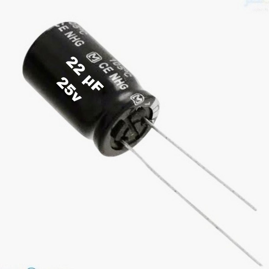 Capacitors 22mf.  25v.