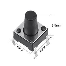 زر ضغط Push Button 6x6x9 مم - 4 أرجل
